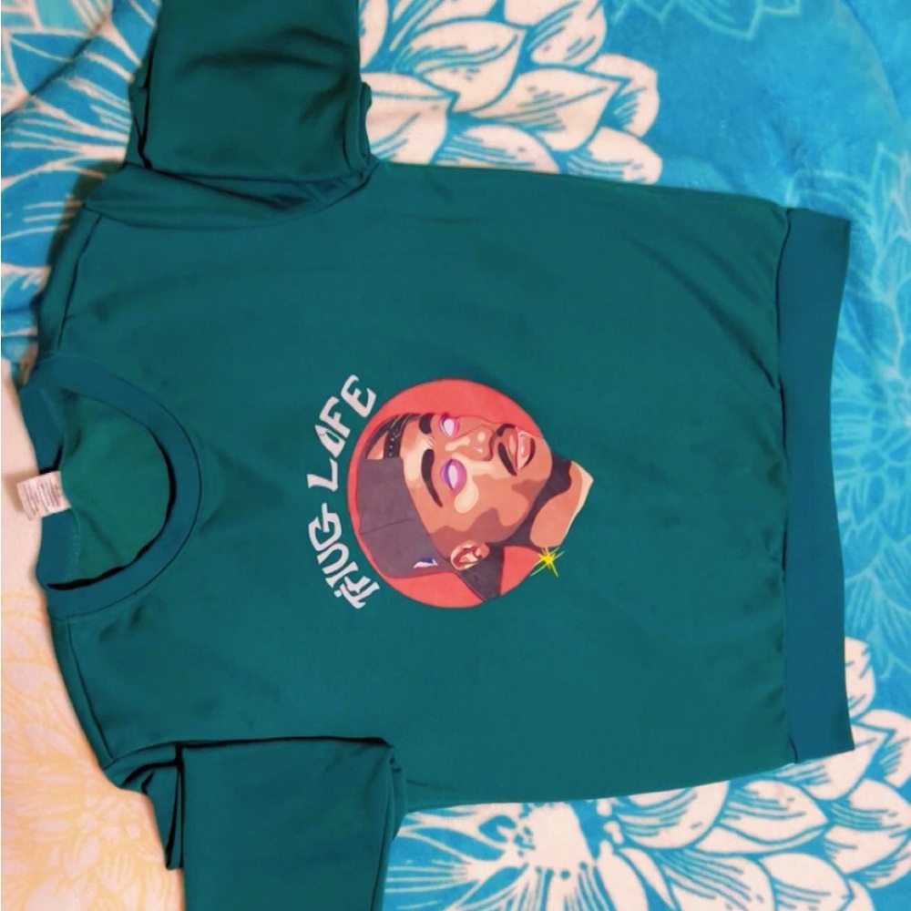 Teal Graphic Sweatshirt